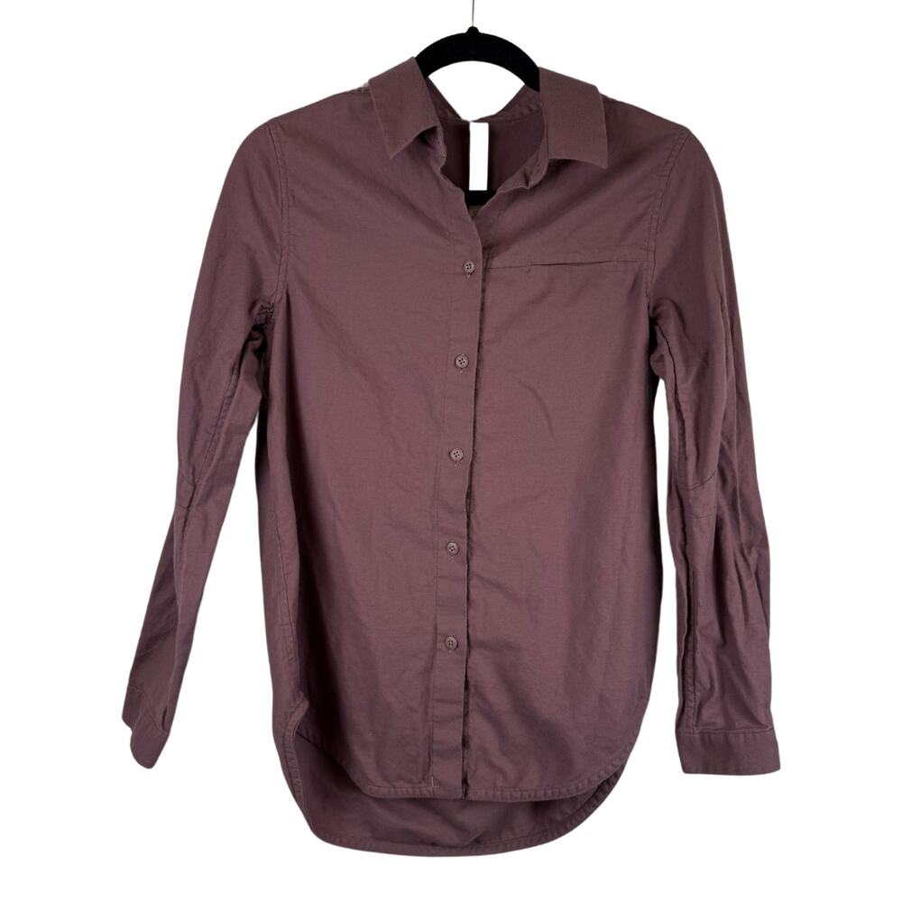 Lululemon Flannel Button Up Antique Bark Purple Long Sleeve Classic/Work Shirt-4 - Picture 2 of 4